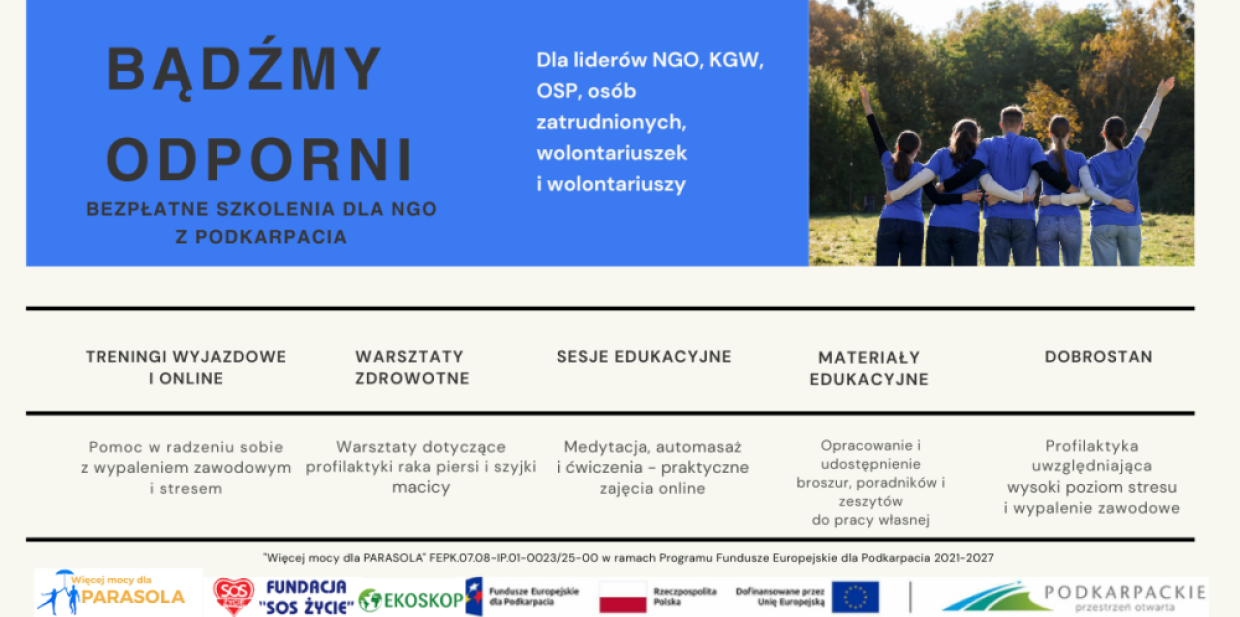 Bezpłatne szkolenia dla NGO - Bądźmy Odporni [ZAPRASZAMY]